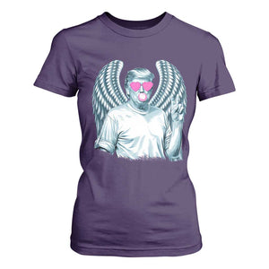 Trump Cupid Vibes T Shirt For Women Trump Bubble Gum TS09 Purple Print Your Wear