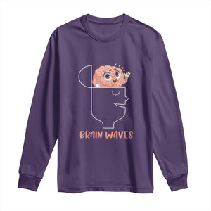 Funny Neuroscience Brain Waves Long Sleeve Shirt TS09 Purple Print Your Wear