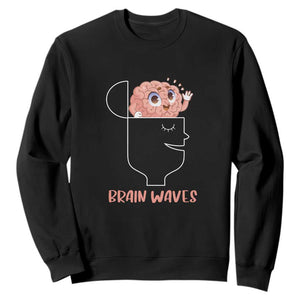 Funny Neuroscience Brain Waves Sweatshirt TS09 Black Print Your Wear