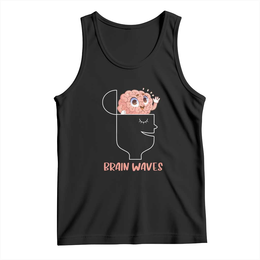 Funny Neuroscience Brain Waves Tank Top TS09 Black Print Your Wear