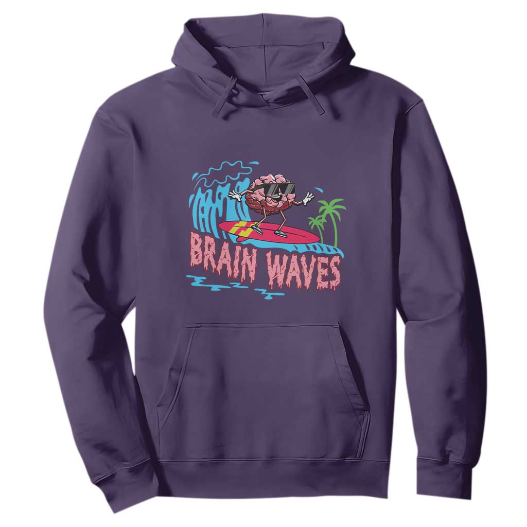 Funny Brain Waves Neuroscience Hoodie TS09 Purple Print Your Wear