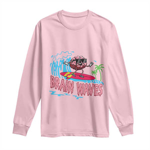 Funny Brain Waves Neuroscience Long Sleeve Shirt TS09 Light Pink Print Your Wear