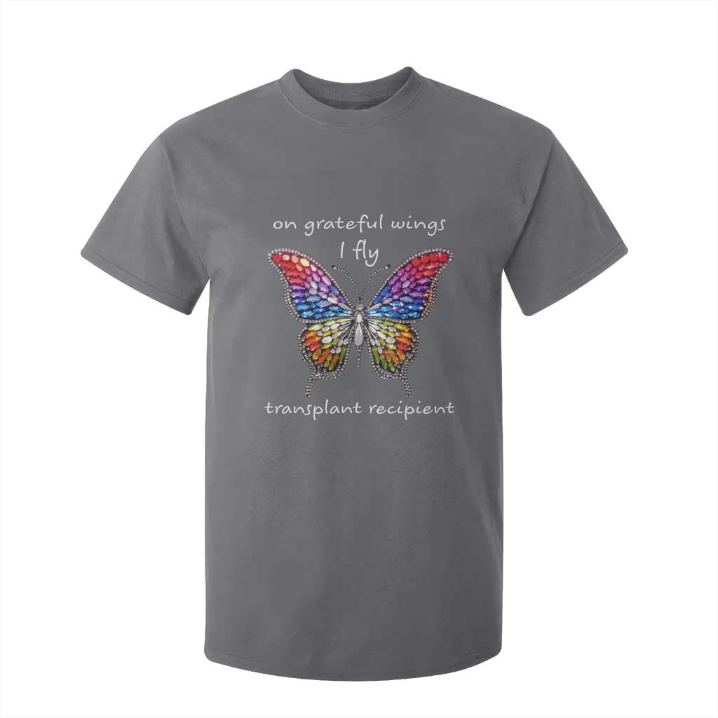 Transplant Recipient T Shirt For Kid On Grateful Wings I Fly TS09 Charcoal Print Your Wear