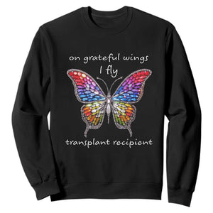 Transplant Recipient Sweatshirt On Grateful Wings I Fly TS09 Black Print Your Wear
