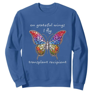 Transplant Recipient Sweatshirt On Grateful Wings I Fly TS09 Royal Blue Print Your Wear