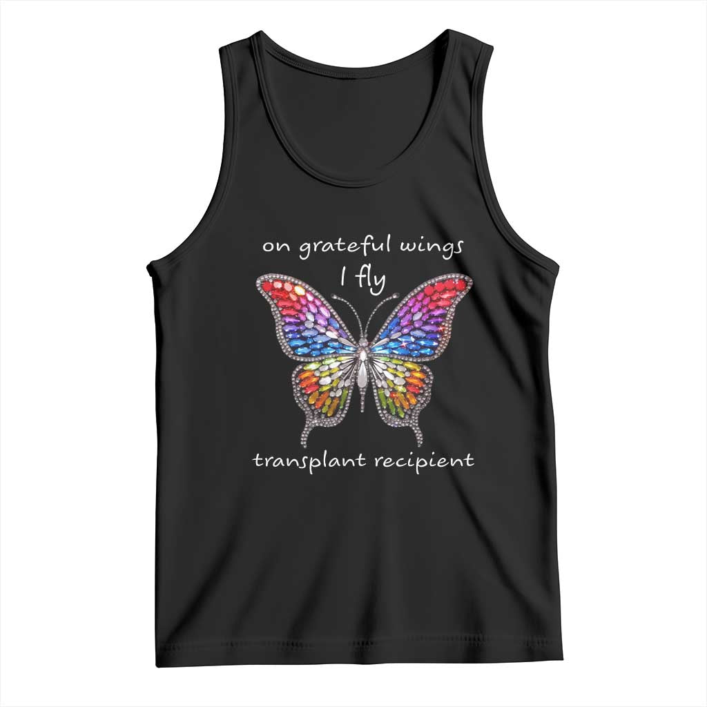 Transplant Recipient Tank Top On Grateful Wings I Fly TS09 Black Print Your Wear