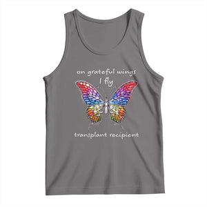 Transplant Recipient Tank Top On Grateful Wings I Fly TS09 Deep Heather Print Your Wear