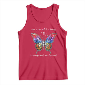 Transplant Recipient Tank Top On Grateful Wings I Fly TS09 Red Print Your Wear