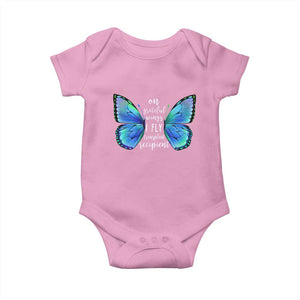Transplant Recipient On Grateful Wings I Fly Baby Onesie TS09 Light Pink Print Your Wear