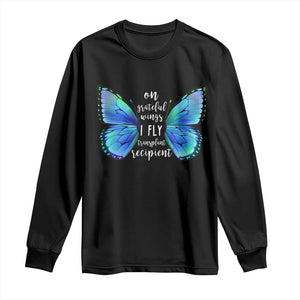 Transplant Recipient On Grateful Wings I Fly Long Sleeve Shirt TS09 Black Print Your Wear