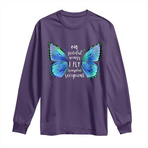 Transplant Recipient On Grateful Wings I Fly Long Sleeve Shirt TS09 Purple Print Your Wear