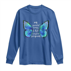 Transplant Recipient On Grateful Wings I Fly Long Sleeve Shirt TS09 Royal Blue Print Your Wear