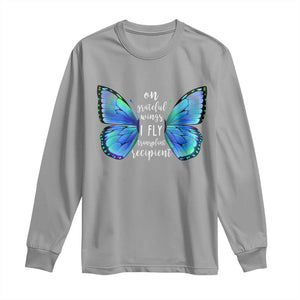 Transplant Recipient On Grateful Wings I Fly Long Sleeve Shirt TS09 Sport Gray Print Your Wear