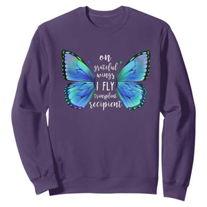 Transplant Recipient On Grateful Wings I Fly Sweatshirt TS09 Purple Print Your Wear