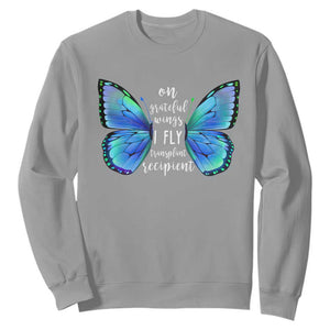 Transplant Recipient On Grateful Wings I Fly Sweatshirt TS09 Sport Gray Print Your Wear