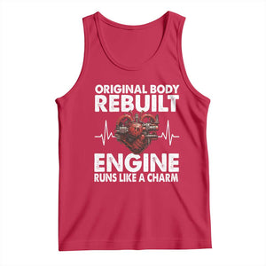 Open Heart Surgery Tank Top Original Body Rebuilt Engine Runs Like A Charm TS09 Red Print Your Wear