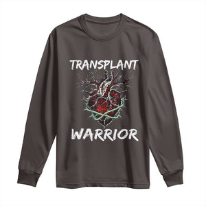 Heart Transplant Warrior Long Sleeve Shirt TS09 Dark Chocolate Print Your Wear