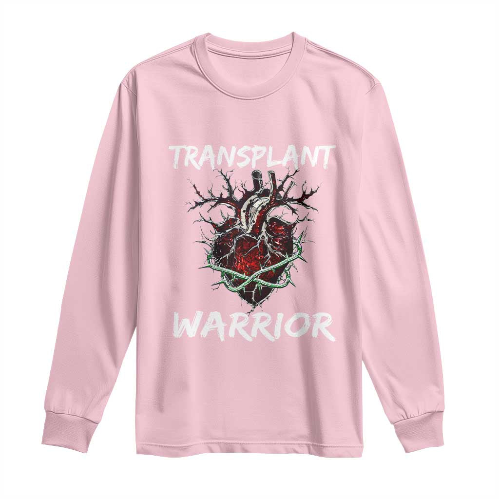 Heart Transplant Warrior Long Sleeve Shirt TS09 Light Pink Print Your Wear