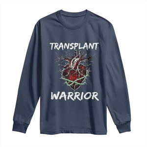 Heart Transplant Warrior Long Sleeve Shirt TS09 Navy Print Your Wear