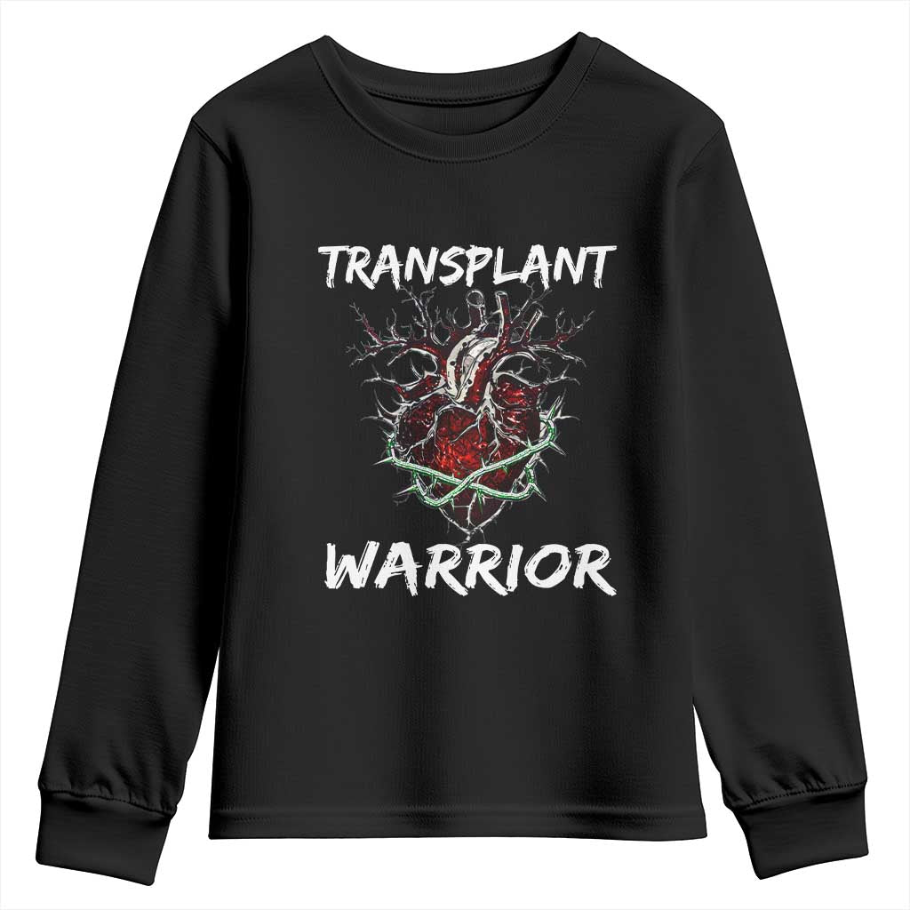 Heart Transplant Warrior Youth Sweatshirt TS09 Black Print Your Wear