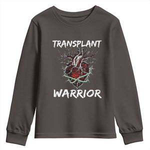 Heart Transplant Warrior Youth Sweatshirt TS09 Dark Chocolate Print Your Wear