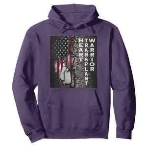 Heart Transplant Warrior Hoodie Surgery Survivor American Flag TS09 Purple Print Your Wear