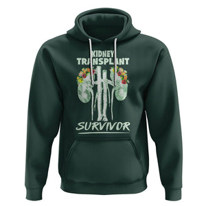 Kidney Transplant Survivor Organ Recipient Hoodie TS09 Dark Forest Green Printyourwear