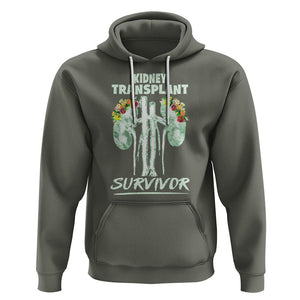 Kidney Transplant Survivor Organ Recipient Hoodie TS09 Military Green Printyourwear