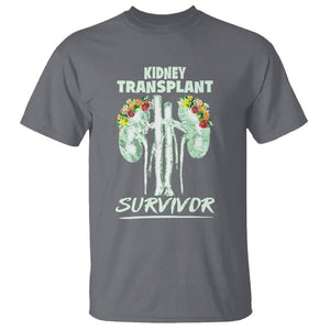 Kidney Transplant Survivor Organ Recipient T Shirt TS09 Charcoal Printyourwear