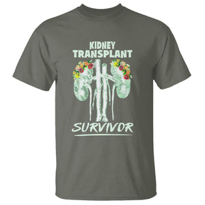Kidney Transplant Survivor Organ Recipient T Shirt TS09 Military Green Printyourwear