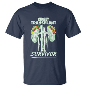 Kidney Transplant Survivor Organ Recipient T Shirt TS09 Navy Printyourwear