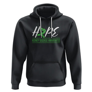 Hope Kidney Disease Awareness Month Green Ribbon Hoodie TS09 Black Printyourwear