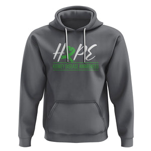 Hope Kidney Disease Awareness Month Green Ribbon Hoodie TS09 Charcoal Printyourwear