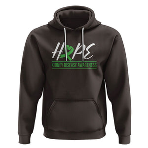 Hope Kidney Disease Awareness Month Green Ribbon Hoodie TS09 Dark Chocolate Printyourwear