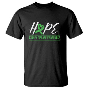 Hope Kidney Disease Awareness Month Green Ribbon T Shirt TS09 Black Printyourwear