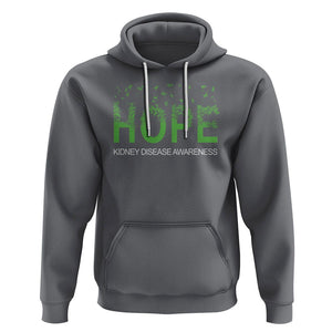 Kidney Disease Awareness Month Hoodie Hope Green Ribbon Support TS09 Charcoal Printyourwear