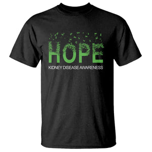 Kidney Disease Awareness Month T Shirt Hope Green Ribbon Support TS09 Black Printyourwear