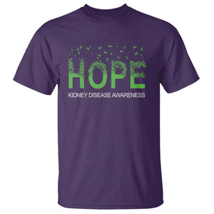 Kidney Disease Awareness Month T Shirt Hope Green Ribbon Support TS09 Purple Printyourwear