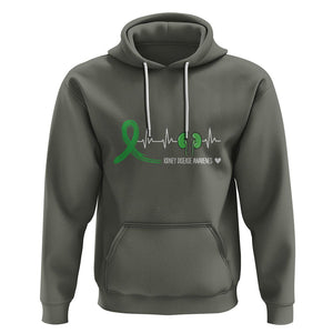 Kidney Disease Awareness Month Hoodie Heartbeat Transplant Organ Donor TS09 Military Green Printyourwear