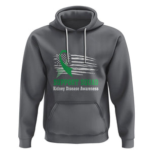 Kidney Disease Awareness Month Hoodie Support Squad USA Flag Strong Warrior TS09 Charcoal Printyourwear