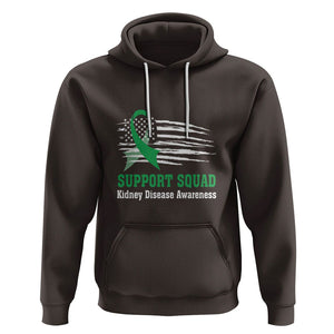 Kidney Disease Awareness Month Hoodie Support Squad USA Flag Strong Warrior TS09 Dark Chocolate Printyourwear