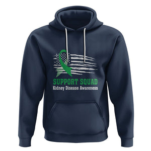 Kidney Disease Awareness Month Hoodie Support Squad USA Flag Strong Warrior TS09 Navy Printyourwear