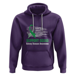 Kidney Disease Awareness Month Hoodie Support Squad USA Flag Strong Warrior TS09 Purple Printyourwear