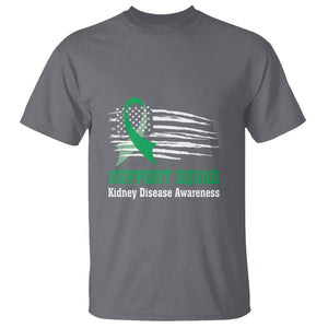 Kidney Disease Awareness Month T Shirt Support Squad USA Flag Strong Warrior TS09 Charcoal Printyourwear