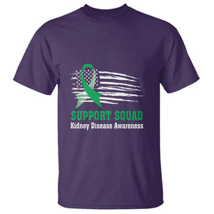 Kidney Disease Awareness Month T Shirt Support Squad USA Flag Strong Warrior TS09 Purple Printyourwear