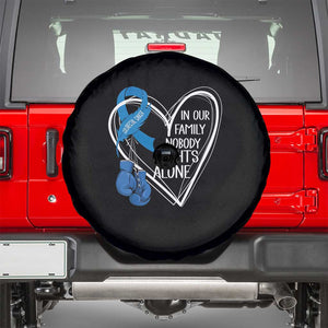 Colorectal Cancer Awareness Spare Tire Cover In Our Family Nobody Fights Alone Colon Colonscopy TS09 Black Print Your Wear