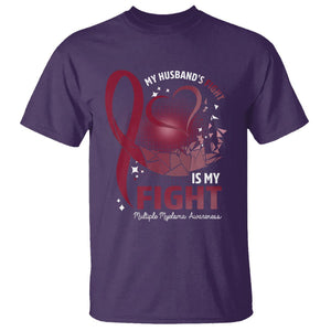 Multiple Myeloma Awareness T Shirt My Husbands Fight Is My Fight TS09 Purple Printyourwear