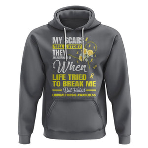 Endometriosis Awareness Hoodie My Scars Tell A Story When Life Tried To Break Me But Failed TS09 Charcoal Printyourwear