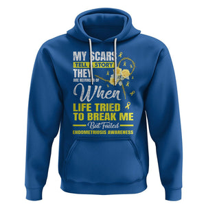 Endometriosis Awareness Hoodie My Scars Tell A Story When Life Tried To Break Me But Failed TS09 Royal Blue Printyourwear