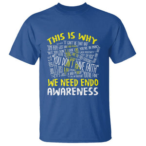 This Is Why We Need Endometriosis Awareness T Shirt TS09 Royal Blue Printyourwear